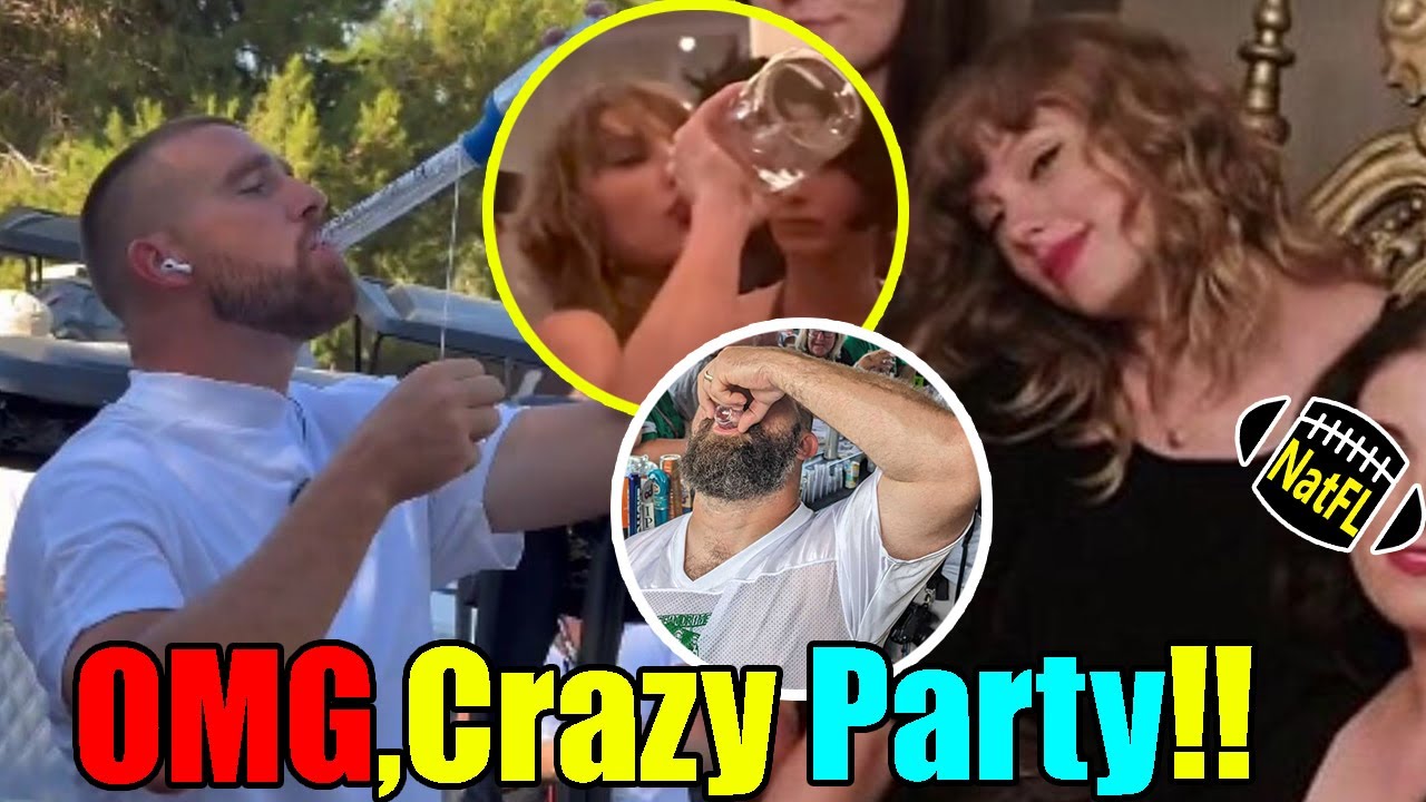 OH MY GOD!!! Leaked photos of Taylor Swift's 'private party' at Beverly Hills mansion with Travis and Jason Kelce. (yes it's a family) See more photos and stories in the comments