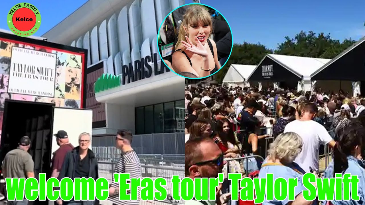 The Taylor Swift effect hits Paris as thousands of fans were already visiting the La Defense Arena 24 hours before the show just to get their hands on the merchandise as soon as possible.