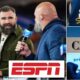 Breaking News: ESPN 'Agrees Multi-million Deal With Jason Kelce to join Monday Night Football' after Eagles legend's retirement... but network 'faces competition from NBC, CBS and Amazon Prime'