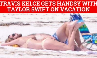 Travis Kelce naps in the Bahamas sun with Taylor Swift and places hand on her booty to know she is still there