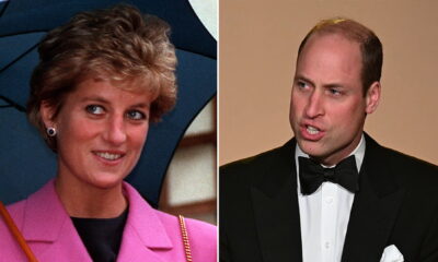 William praises his mother Diana at awards event - as Harry appears once brother has left