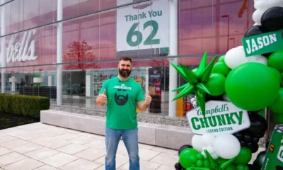 While being honored at the Campbell's soup headquarters, Jason Kelce took the opportunity to tour the facility and engage in conversations with employees. A true leader both on and off the field