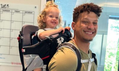 Patrick Mahomes Wears Daughter Sterling in Hiking Backpack as Family Prepares for Trip: We're Ready.....