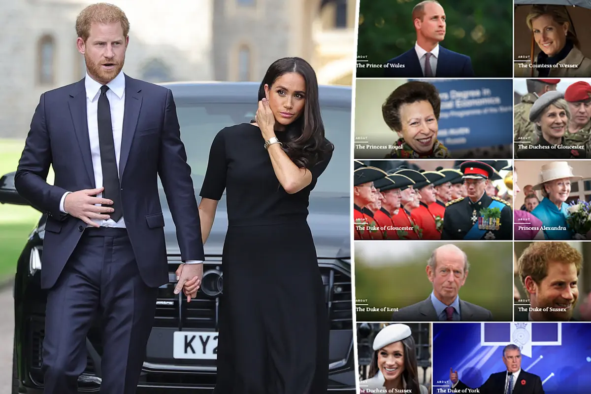 Prince Harry and Meghan Markle ‘demoted’ to be next to Prince Andrew on royal family Ranking