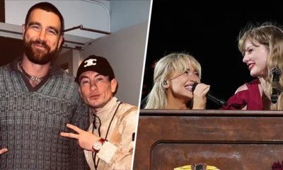 Travis Kelce and Taylor Swift Tower Above Barry Keoghan and Sabrina Carpenter, Sending Fans into Fits of Laughter