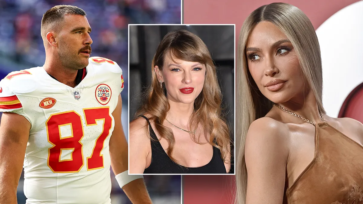 Kim Kardashian Throws Down The Gauntlet: Challenges Taylor Swift and Travis Kelce for NFL Supercouple Title, Teases Potential Move to Kansas City Chiefs for Her New Man-Full story below;