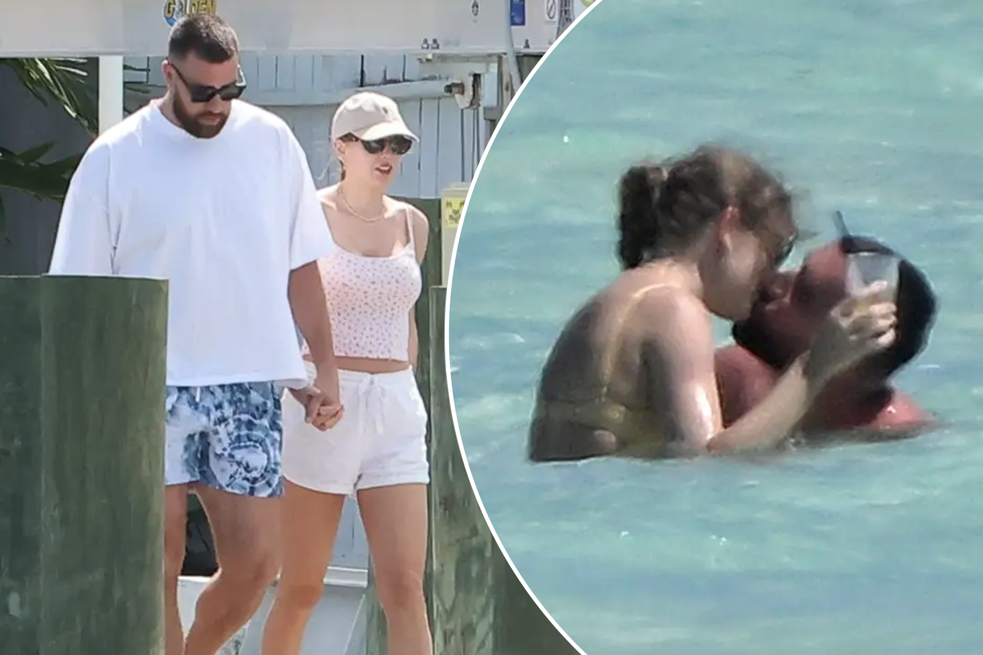 Travis Kelce's luxury Bahamas getaway with Taylor Swift 'has sparked a huge 351% increase in searches for the Caribbean island, analysis claims... as the world continues to talk about NFL star's 'dad bod'