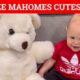 Brittany Mahomes, the proud mother of two, delighted her fans with an adorable video of her 16-month-old son, Patrick "Bronze" Lavon III, showering affection on a large teddy bear.