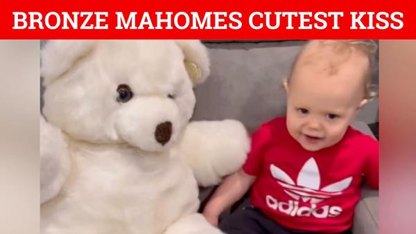 Brittany Mahomes, the proud mother of two, delighted her fans with an adorable video of her 16-month-old son, Patrick "Bronze" Lavon III, showering affection on a large teddy bear.