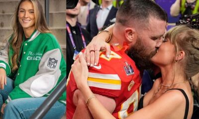 Kylie Kelce says witnessing the romance between Travis Kelce and Taylor Swift has been "amazing" "We are always cheering on uncle Travis," assures Kylie.