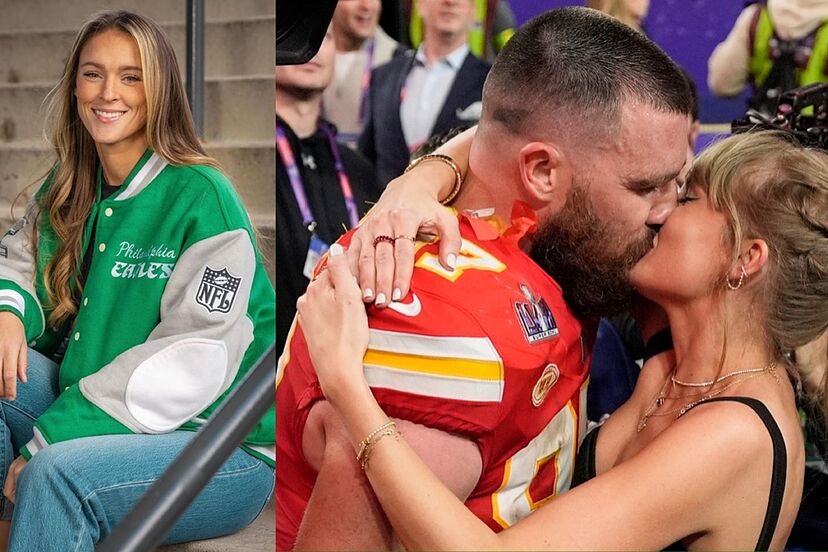 Kylie Kelce says witnessing the romance between Travis Kelce and Taylor Swift has been "amazing" "We are always cheering on uncle Travis," assures Kylie.