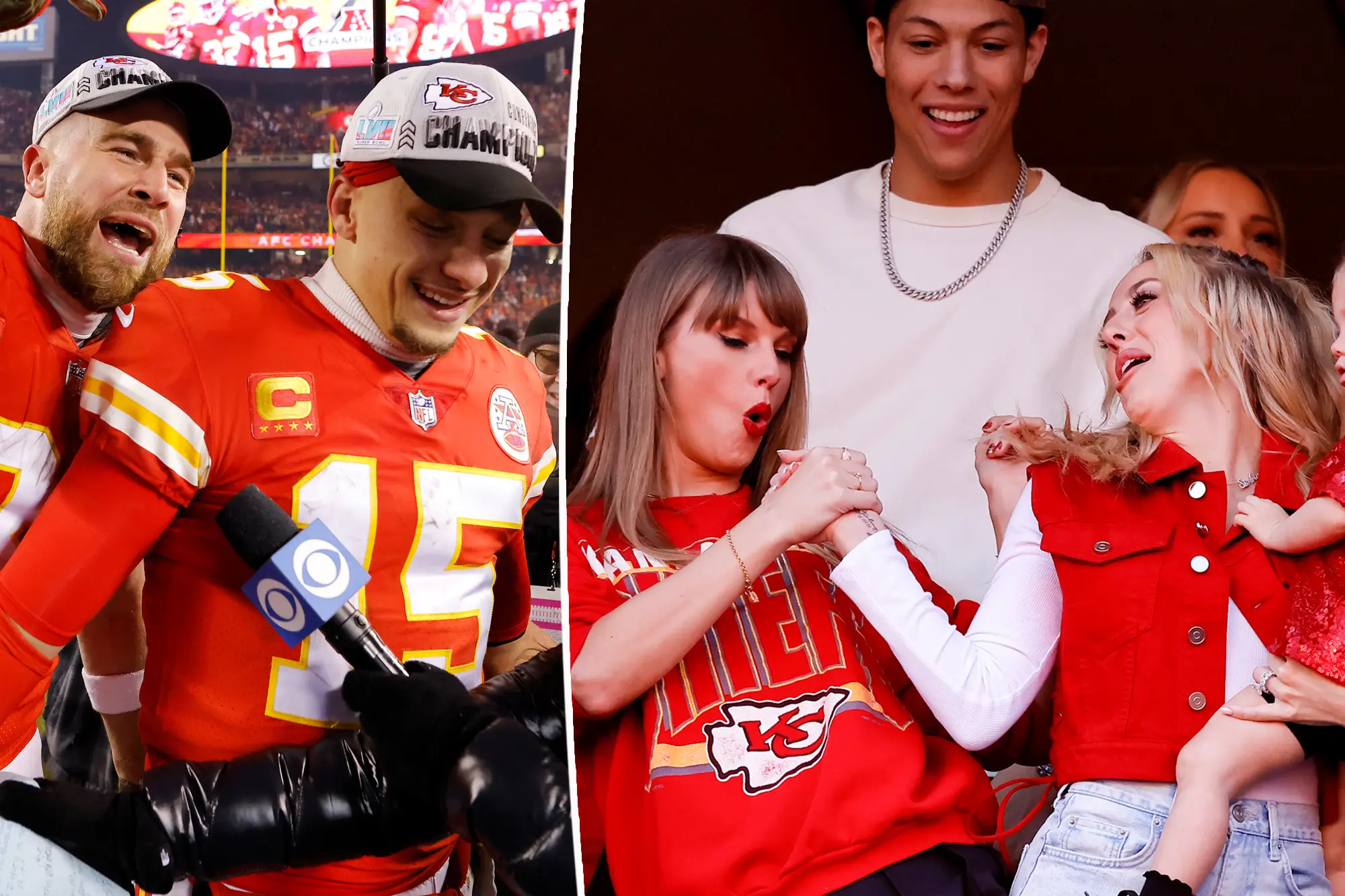 Travis Kelce names Taylor Swift his 'significant other' while auctioning off Eras Tour tickets at Chiefs teammate Patrick Mahomes' charity gala - after QB's wife Brittany was slammed as 'fake and disloyal' to pop star