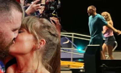 Taylor Swift enjoys romantic boat date with Travis Kelce ahead of beau jetting back to Las Vegas; The NFL player is now back in Las Vegas