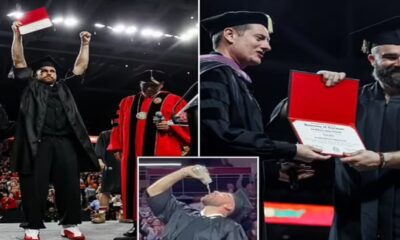 A surprise commencement we will never forget....and few years later we came back, Congratulations to Travis and Jason on (finally) picking up those diplomas! Mama Kelce couldn't contain her joy to see her two lovely boys receive Diploma