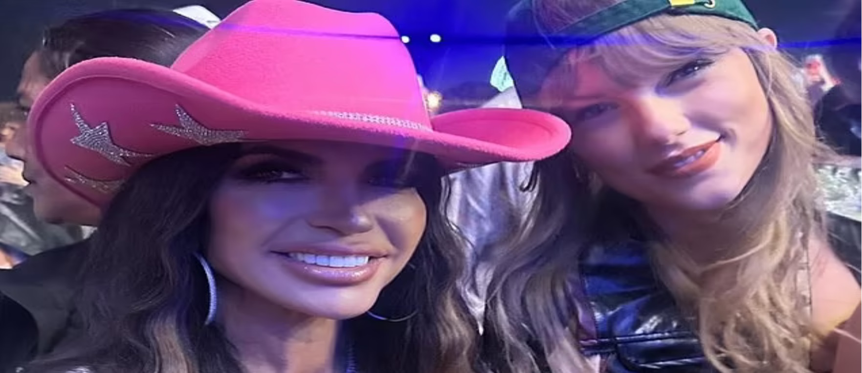 Taylor Swift poses with Teresa Giudice as worlds collide at Coachella: RHONJ star's delighted husband Luis Ruelas calls them 'two absolute QUEENS' as he shares snap