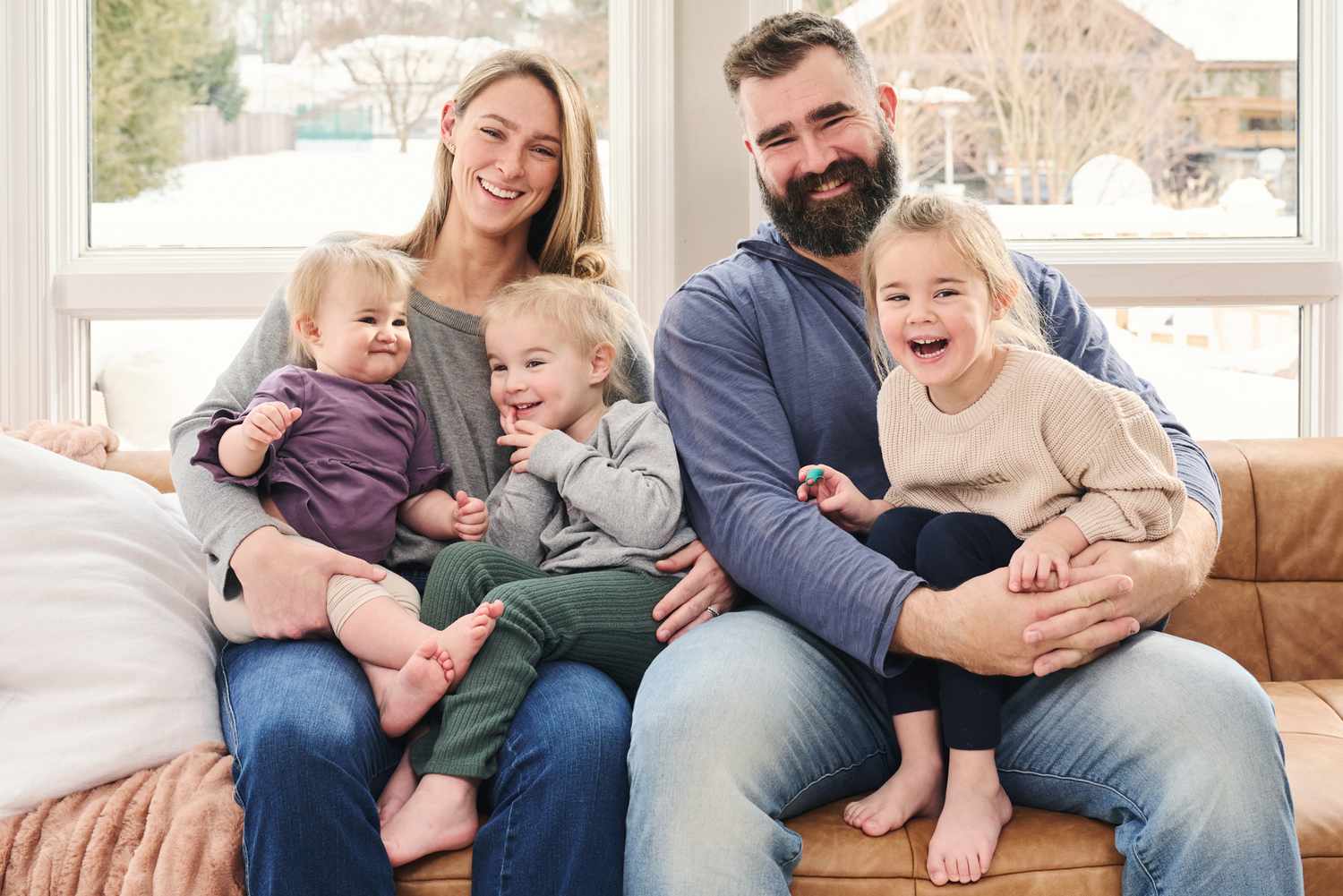 Jason and Kylie Kelce are debuting their recently redesigned playroom, a collaboration with Pottery Barn Kids