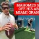 Miami Dolphins wide receiver Tyreek Hill mocked Patrick Mahomes about the strength of his throwing arm after catching the Kansas City Chiefs star on his territory in Miami