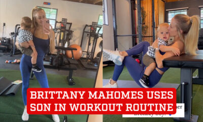 Once again, Brittany demonstrated that a fit life alongside mom life is possible with a happy balance as she shared her new dumbbell while working out