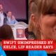 Taylor Swift is annoyed with Travis Kelce's antics, according to a lip-reader; Kelce's 'Viva Las Vegas' chant leaves Taylor Swift unimpressed