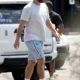 TRAVIS Kelce was spotted back on American soil as he went for lunch at one of his favorite spots after paying Taylor Swift a romantic visit in Europe.