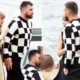 Taylor Swift and Travis Kelce are pictured kissing and embracing on boat ride in scenic Lake Como during romantic break - as singer wows in busty black dress ahead of The Eras Tour return