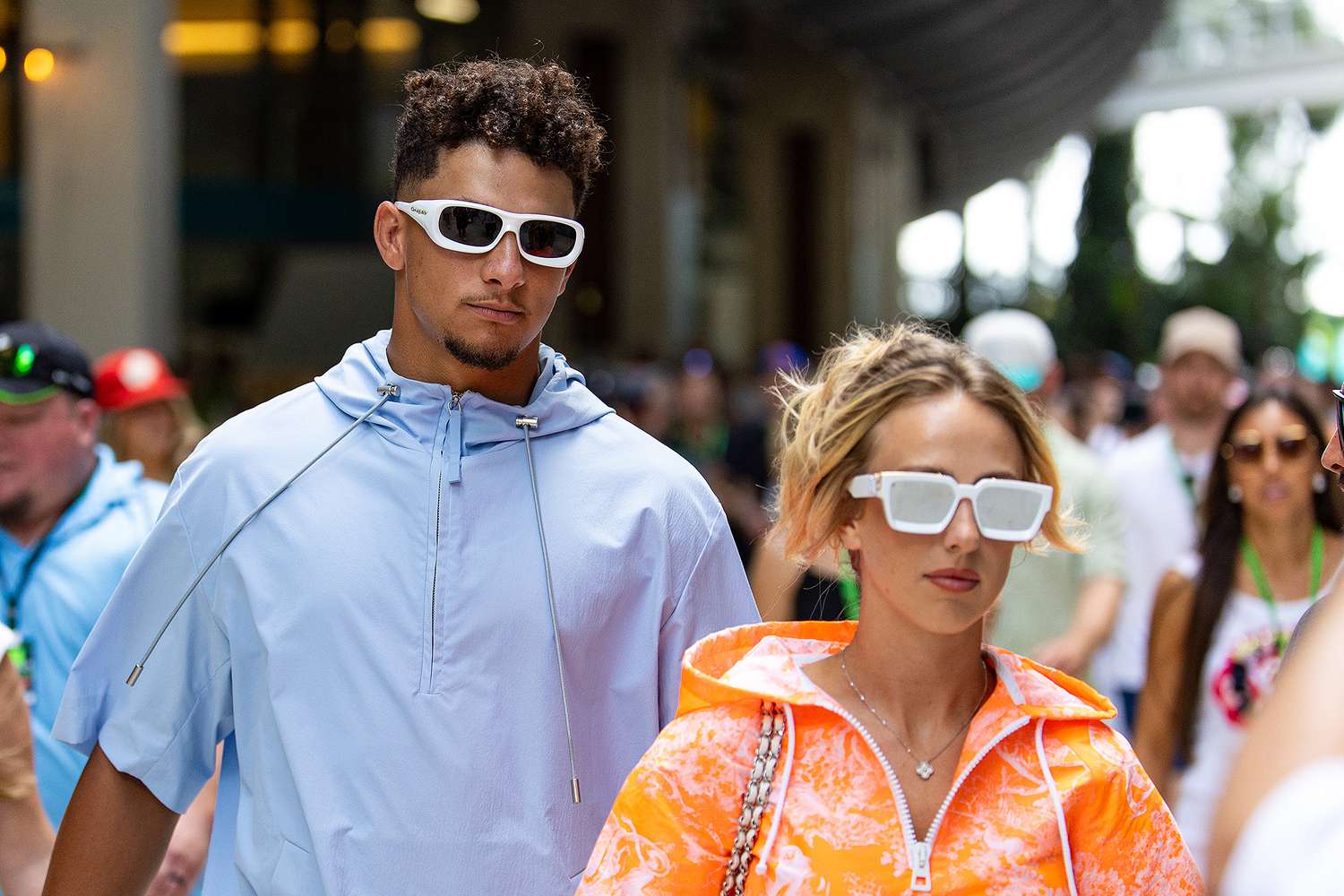 Brittany Mahomes, alongside her husband, NFL MVP Patrick Mahomes, made a striking appearance at the Formula 1Miami Grand Prix.