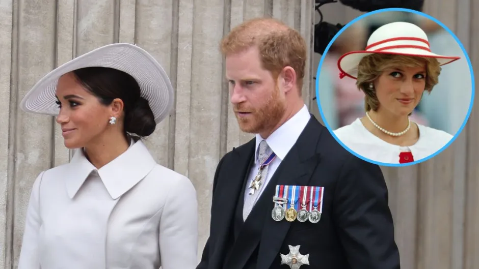 Meghan Markle allegedly told Prince Harry that his late mother, Princess Diana, spoke to her during a yoga session ahead of the Platinum Jubilee in June, royal reporter Kinsey Schofield has claimed.