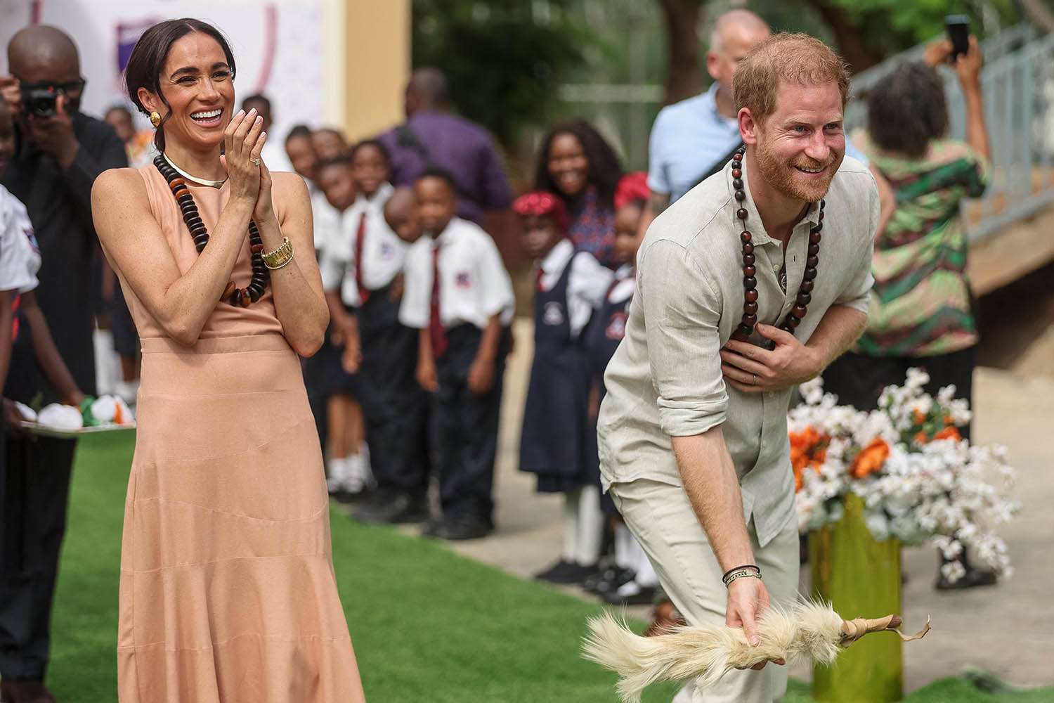 All the Best Photos from Meghan Markle and Prince Harry's Nigeria Trip! The Duke and Duchess of Sussex arrived in Nigeria on Friday, May 10