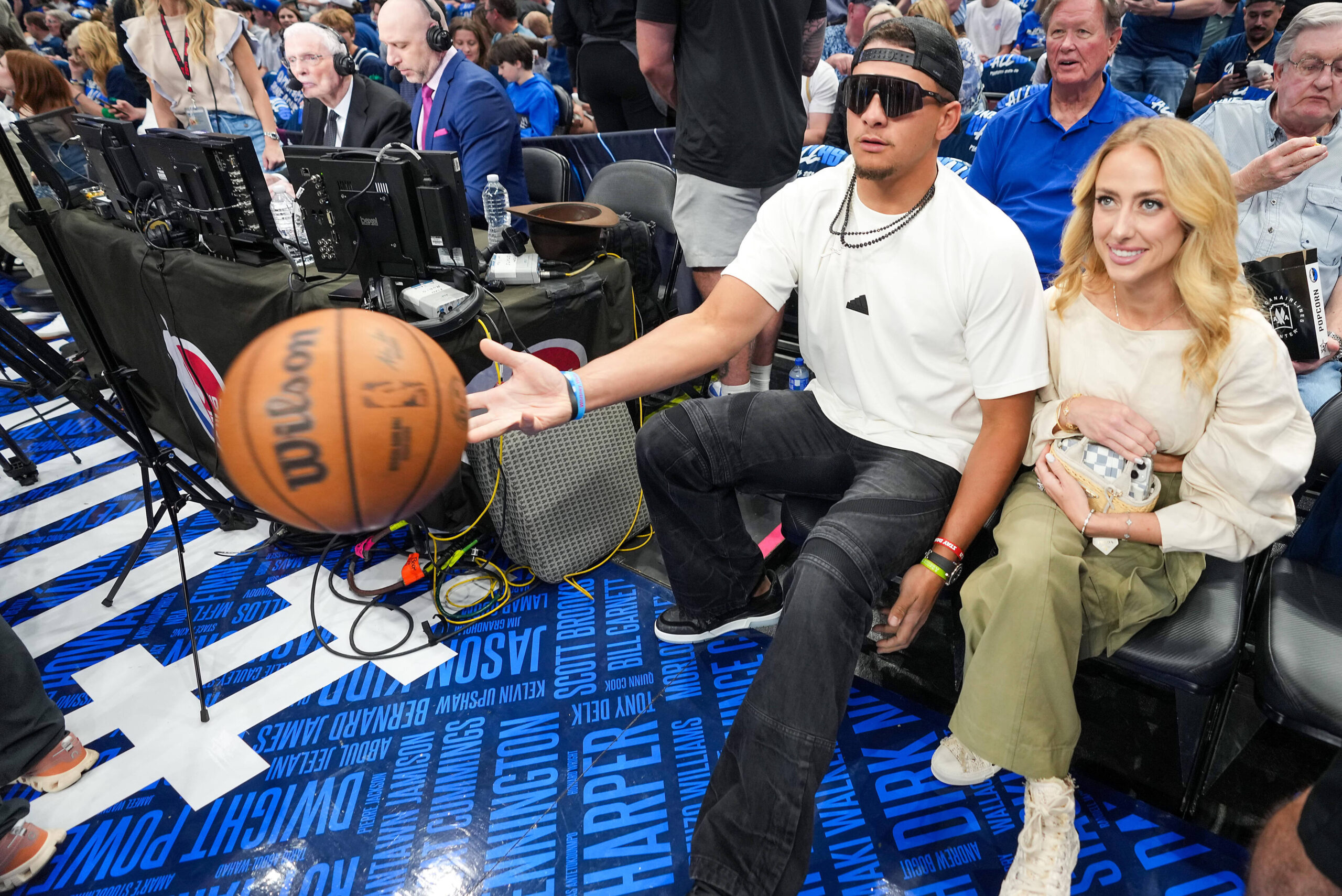 t's no secret anymore that Patrick Mahomes is a staunch supporter of the Dallas Mavericks. Growing up in Tyler, Texas, the Mavericks were the closest NBA team that Patrick and Brittany had to root for.