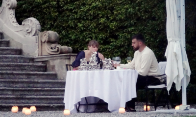 Taylor Swift and Travis Kelce couldn't take their eyes off each other on Monday as they enjoyed a romantic dinner for two on lone table at their private villa in Lake Como: A smitten Taylor gazed adoringly at Travis as they sipped on wine surrounded by candlelight.