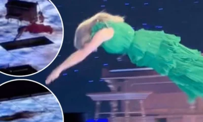 'She's after an olympic medal now!': Taylor Swift leaves fans in awe as she DIVES head first into the stage and 'swims' during the first performances of her Eras tour