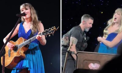 She can do it with a broken heart — or a tricky dress: During her Sunday Eras Tour show in Stockholm, Sweden, Taylor Swift appeared to have a minor wardrobe malfunction in between songs.