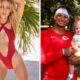 The wife of the Kansas City Chiefs' Patrick Mahomes is a controversial figure and receives a lot of hate but it's not hard to see why the three-time Super Bowl champion is deeply into her as she showed off her tanned and toned body for the camera.