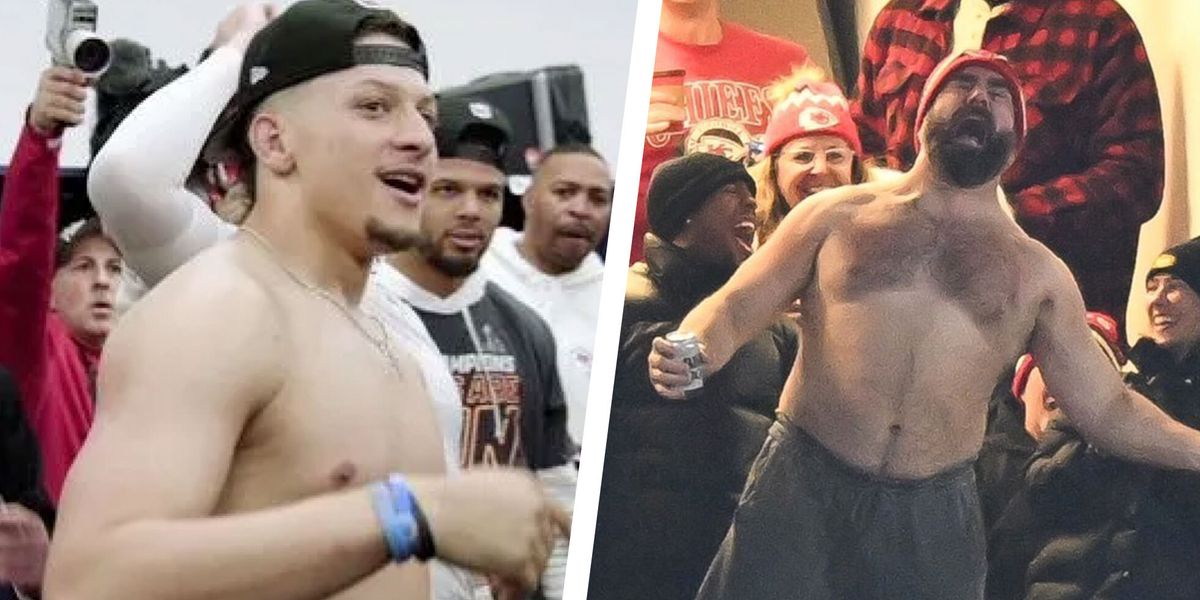 Travis Kelce hits Patrick Mahomes where it hurts and opens a debate: His body doesn't look like that for nothing: Photo of a shirtless Patrick Mahomes in the Chiefs locker room went viral