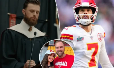 Wife of former Chiefs player accuses Harrison Butker of being 'anti-LGBTQ' and spreading 'anti-Semitism' after controversial speech: Butker has caused huge controversy with his speech