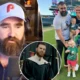 WATCH: Harrison Butker's controversial commencement speech continues to make headlines, and recently retired Philadelphia Eagles player Jason Kelce revealed he had some fun with his wife, Kylie, over the matter.