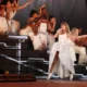 Swift’s fans have since pointed out that the dancers’ poses all corresponded to different reactions that the pop star had while attending Kelce’s Kansas City Chiefs NFL games this past season. According to a fan-made graphic circulating on X, each performer appeared to take on a different pose of Swift’s