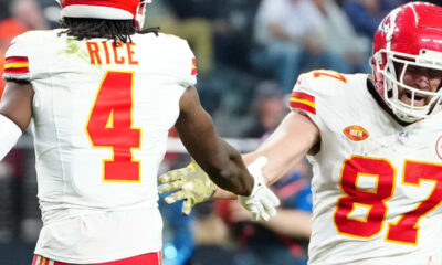 The presence of Mahomes, Kelce, and Brown at the game without Rice makes me wonder that the team's star players might be distancing themselves from Rice due to his off-field behavior