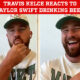 Travis Kelce has an unmissable reaction as Taylor Swift drinks beer: The captured moment showed Swift enjoying her drink at a critical moment for her boyfriend's team