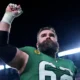 Jason Kelce's shirtless antics were also noted at the Chiefs' ring ceremony: A Kelce figurine was handed out to all attendees