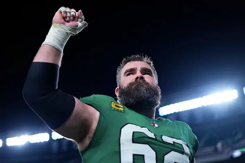 Jason Kelce's shirtless antics were also noted at the Chiefs' ring ceremony: A Kelce figurine was handed out to all attendees