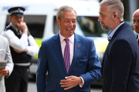 Is Nigel Farage a secret Swiftie? Reform leader sports friendship bracelet synonymous with Taylor Swift fans on the campaign trail while the singer heads to Liverpool for second performance of UK Eras tour