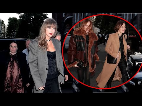 Cara Delevingne and girlfriend Minke look effortlessly stylish as they join Taylor Swift and her A-list girl squad for dinner in London's Notting Hill