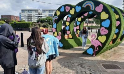 Taylor Swift fever overtakes Liverpool as incredible structures are spotted across the city ahead of Eras Tour's 100th show at Anfield tonight - as 150,000 'Swifties' prepare to descend upon city