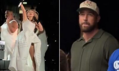 EXCLUSIVE: Travis Kelce Hangs with Scott and Andrea Swift as He Attends Girlfriend Taylor Swift's Eras Show in London as their engagement draws near