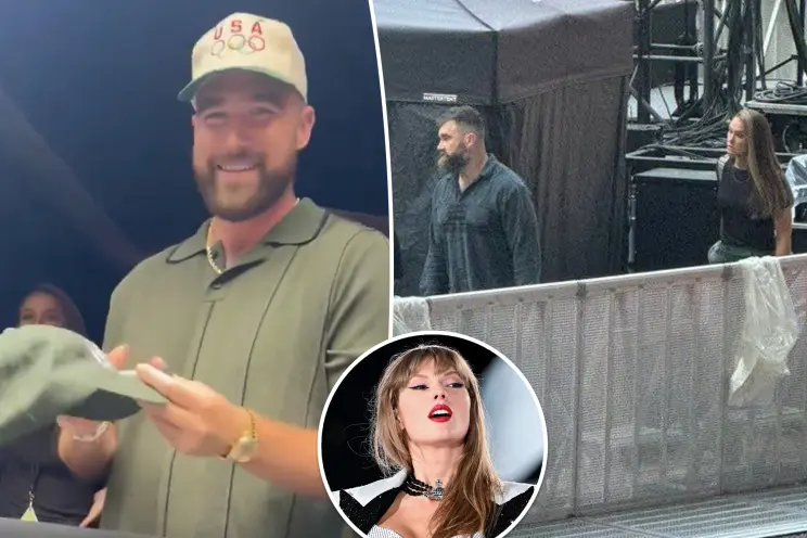 Jason Kelce is NOT enjoying Taylor Swift Eras Tour in London and was SPOTTED with a Tired look on his Face... Watch as his Wife Kylie came to him to... See Full Clip here👇👇