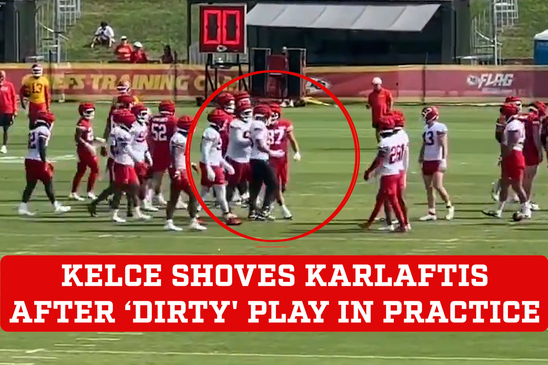 Travis Kelce picks fight with young Chiefs defender at fiery training camp practice