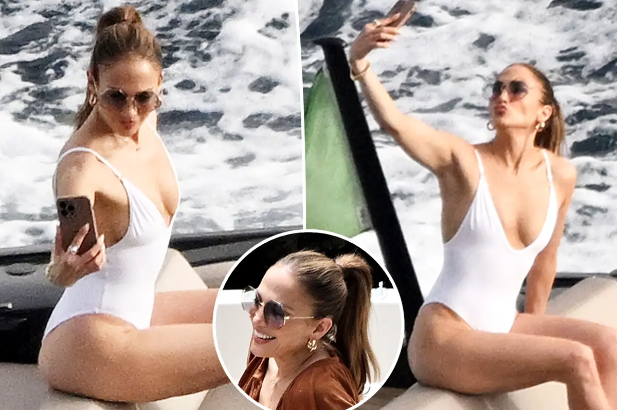 ennifer Lopez posts a stunning swimsuit selfie on her 55th birthday... after being apart from husband Ben Affleck for almost two months