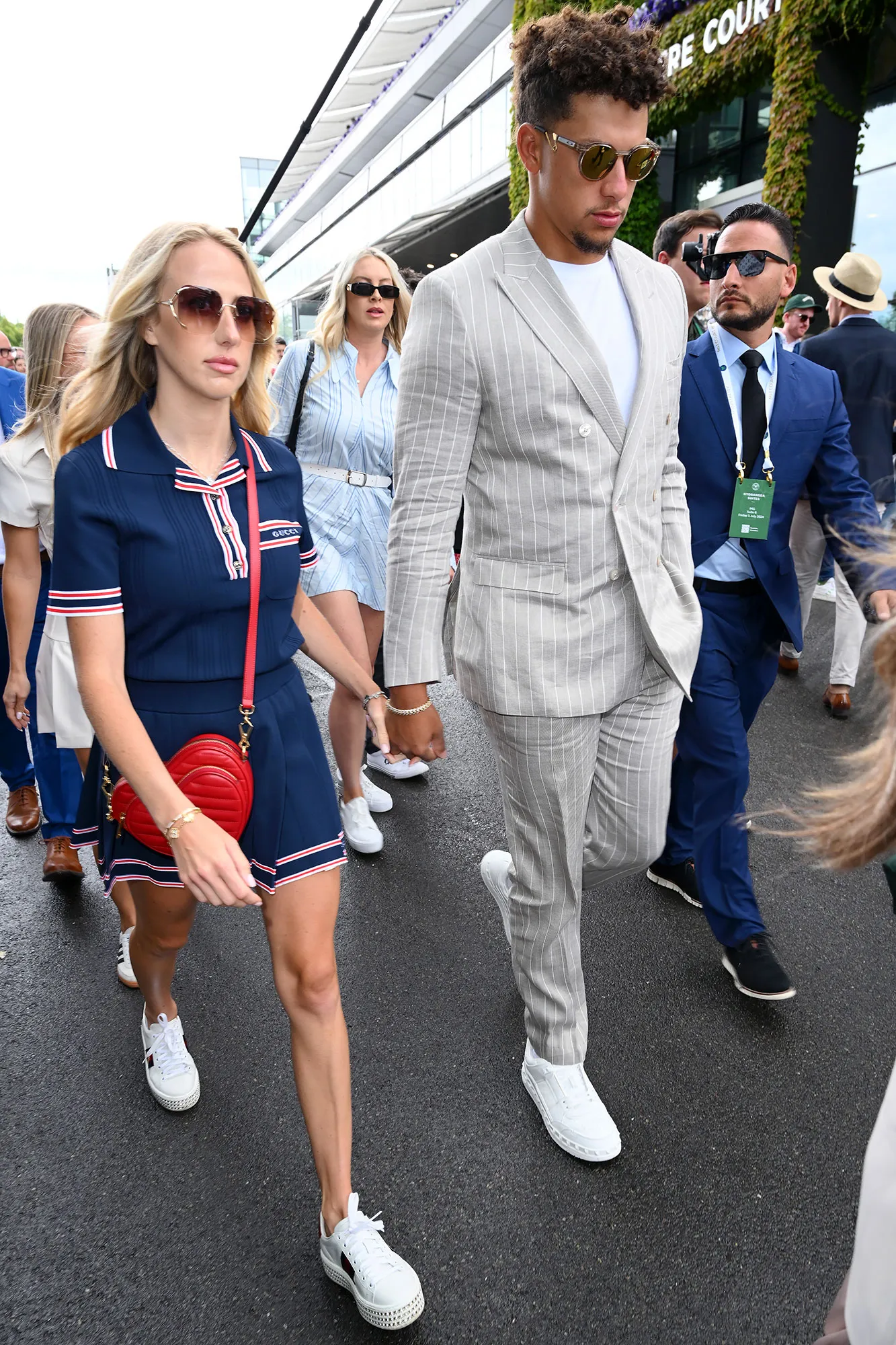 It is tradition to sport a decent outfit while at Wimbledon, and the Mahomes rose to the task; according to People Magazine, Brittany wore up to $6,000 of value in clothes.