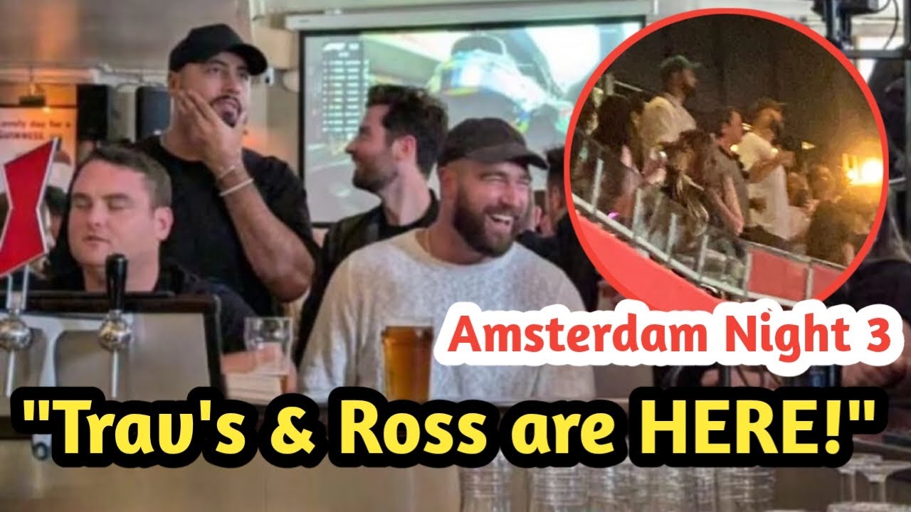 WATCH: Travis Kelce out having a beer with some of his friends before The Eras Tour Amsterdam N3: Some of Taylor Swift and Travis Kelce's adorable moments from the Amsterdam Tour.